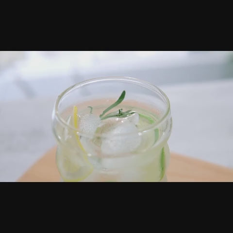 Wave Shape Glass with wood cap (Pack of 1)