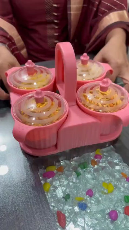 Multipurpose 4 pcs Storage Jar with Tray