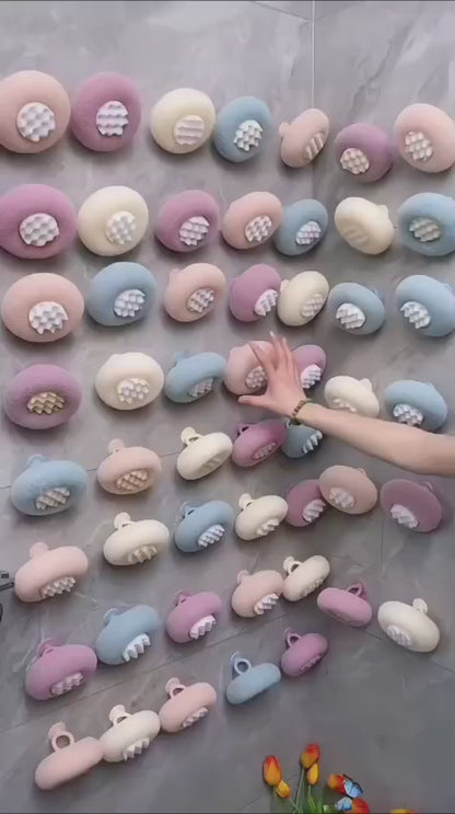 Bath Towel Scrub Bath Massage Shower Ball With Sucker Scrub