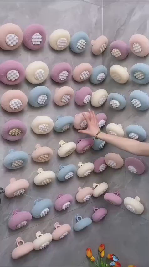 Bath Towel Scrub Bath Massage Shower Ball With Sucker Scrub